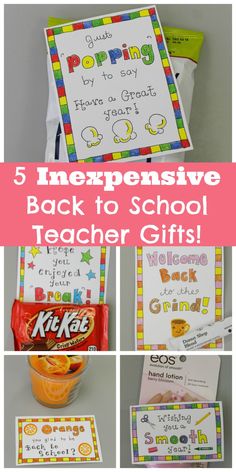 five back to school teacher gifts for kids