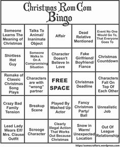 the christmas room com bingo game is shown in black and white, with an image of