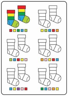 the worksheet for children to learn how to make socks