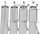 an electrical device with three wires connected to each other and labeled in the diagram below