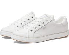 Keds Center III Leather | Zappos.com Cute White Canvas Shoes, White Keds, Best White Sneakers, Travel Sneakers, White Canvas Shoes, White Tennis Shoes, White Leather Sneakers, Lace Up Sneakers, Leather Travel