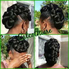 Up do... FroHawk wextentions Braiding Hair Updo Black Women, Black Hair Updo Hairstyles, Afrikaanse Mode, Pelo Afro, African Braids, Penteado Cabelo Curto, Goddess Braids, African Braids Hairstyles