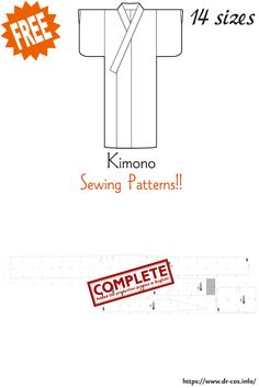 the instructions for how to sew a kimono