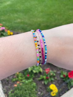 Seed Bead Bracelets, Can be made any colors, including silver and gold beads! Friendship Bracelets With Silver Beads, Seed Bead Bracelet, Bead Bracelets, Seed Bead Bracelets, Silver And Gold, Bead Bracelet, Gold Beads, Seed Bead, Seed Beads