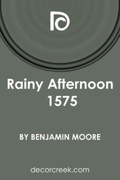 Rainy Afternoon 1575 Paint Color by Benjamin Moore Benjamin Moore Green Gray, Green Paint Colors Benjamin Moore, Unique Paint Colors, Benjamin Moore Bathroom, Benjamin Moore Green, Colours That Go With Grey, Coordinating Paint Colors, Interior Paint Palettes, Paint Color Swatches