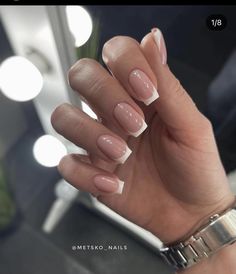 Nails Kurz, French Manicure Nails, Work Nails, French Tip Acrylic Nails, Her Nails, French Acrylic Nails, Classy Acrylic Nails, Acrylic Nails Coffin Short, Neutral Nails