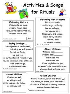 an activity sheet for kids to learn how to use the song, and other activities