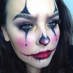 Clown Makeup Ideas, Makeup Ideas For Halloween, Joker Makeup, Clown Face, Classic Halloween Costumes