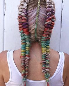 Infinity Braids, Festival Hair Braids, Music Festival Hair, Creative Hair Color, Hair Color Unique, Funky Hairstyles, Beautiful Braids, Festival Hair, Creative Hairstyles