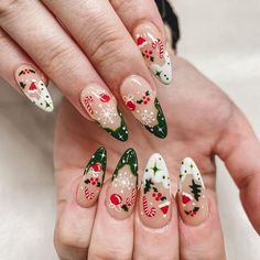 These Christmas nail designs are perfect for creating a festive look! From Christmas nail art to cute Christmas nails, this list has all the inspiration you need. Explore Christmas nails 2024 and elegant December nails that fit any style. Don’t miss these Christmas nail inspo ideas and December nail designs—they’re a must-try! Check out these xmas nails and Christmas gel nails now on the blog. Unghie Nail Art, Nagel Tips, Nail Type, Her Nails, Nail Forms, Xmas Nails, Christmas Nail Designs, Nail Art Hacks, Christmas Nail Art