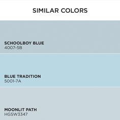 three shades of blue are shown in the same color scheme