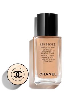 CHANEL LES BEIGES Healthy Glow Foundation Hydration & Longwear | Nordstrom Chanel Les Beiges Healthy Glow, Chanel Foundation, Medium Coverage Foundation, Chanel Les Beiges, Parfum Chanel, Without A Trace, Natural Foundation, Glow Foundation, Too Faced Foundation