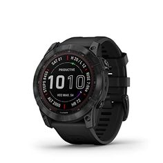 the garmin gps watch is shown on a white background