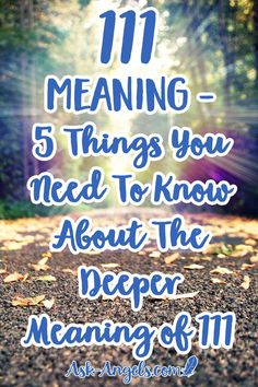 an image with the words, 11 meaning 5 things you need to know about the deep meaning