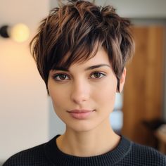 80 Flattering Haircuts for Square Faces for a More Feminine Look Haircut For Square Face, Longer Pixie Haircut, Square Face Hairstyles, Bob Cuts, Pixie Haircut For Thick Hair, Edgy Short Hair