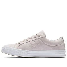 Converse One Star OX Barely Rose 'White Pink' 159711C (SNKR/Retro/Skate/Casual/Unisex/Low Top) Converse One Star White, Converse One Star, Black Gums, Pink Sneakers, Star Sneakers, One Star, Chuck Taylor All Star, Stylish Sneakers, Sneakers Shoes