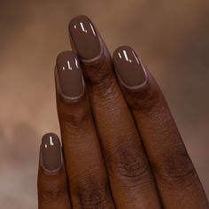 Milk Chocolate Nails, Natural Nail Manicure, Autumn Chocolate, Mom Nails, Chocolate Nails, Natural Nails Manicure, Boutique Nails, Studio Color, Round Nails