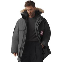 Canada Goose Expedition Down Parka - Men's Functional Down Parka For Cold Weather, Functional Insulated Down Parka, Hooded Down Parka For Hiking, Windproof Down Parka For Cold Weather, Solid Down Parka For Outdoor Activities, Down Parka For Outdoor Activities, Solid Down Parka For Outdoor, Functional Duck Down Parka For Cold Weather, Hooded Windproof Down Parka