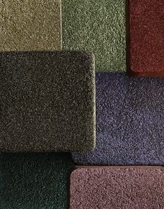 several different colors of carpet arranged in rows