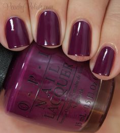 OPI Get Cherried Away | Coca-Cola Collection | Peachy Polish Opi Burgundy Nail Polish, Opi Burgundy, Burgundy Nail Polish, Opi Nail Polish Colors, Classic Nail, Classic Nails, Burgundy Nails