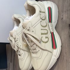 Gucci Sneakers With Papers And Still In Box. Only Worn In Store Gucci Sneakers Women, Gucci Shoes Women, Tan Suit, Womens Basketball Shoes, Gucci Sneakers, Sneakers Women, Low Sneakers, Hummel Sneaker, Gucci Shoes