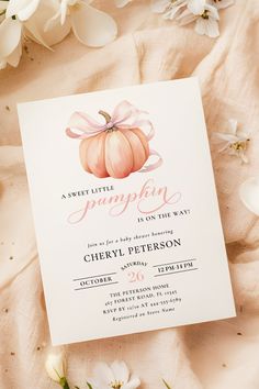 a sweet little pumpkin is on the way baby shower