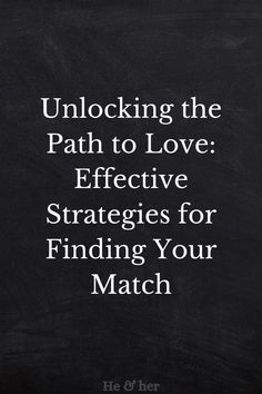 Ready to find your perfect match? Unlock the path to love with effective strategies that will increase your chances of meeting someone special and building a meaningful connection. #FindingLove #PathToLove #LoveStrategies Meaningful Relationships, Find Love, Meeting Someone, Finding Love, Dating Sites