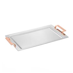 Korkmaz Decorative Rectangle Stainless Steel Serving Tray Gold Service, Silver Serving Trays, Metal Serving Trays, Valentines Gift Guide, Rosa Gold, Stainless Steel Polish, Metal Trays, Breakfast In Bed, Cleaning Materials