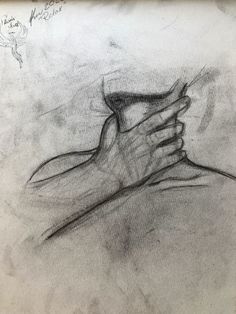 a drawing of two hands holding each other