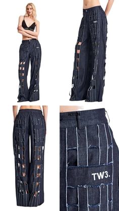 Women's Patchwork Wide Leg Jeans, vintage denim, Trendy and Comfortable, blueblack denim for women, mom jeans, boyfriend denim, palazzo pants, Culottes High Waist Pant FREE and FAST WORLDWIDE SHIPPING %100 cotton SIZE 8 (LARGE): Waist Size:78 cm Hip:144cm Inner Leg: 80 cm Leg Length: 112 cm SIZE 6 (MEDIUM): Waist Size: 70 cm Hip:140cm Inner Leg: 80 cm Leg Length: 112 cm SIZE 4 (SMALL): Waist Size:62 cm Hip:136cm Inner Leg: 80 cm Leg Length: 112 cm SIZE 2 (XSMALL): Waist Size: 54 cm Hip:128cm Inner Leg: 80 cm Leg Length: 112 cm Make a bold fashion statement with these eye-catching patchwork wide-leg women's jeans. Designed to combine style and comfort, these jeans are perfect for anyone looking to add a unique and trendy piece to their wardrobe. Main Features: Unique Patchwork Design: Each Denim Palazzo Pants, Women Mom Jeans, Denim Palazzo, Denim For Women, Denim Wide Leg, Casual Denim Pants, Trousers For Women, Patchwork Denim, Boyfriend Denim