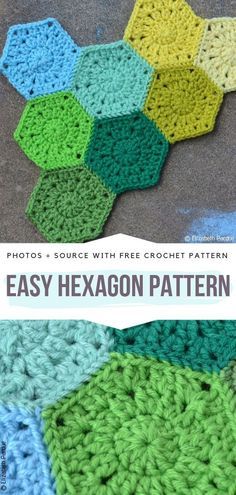 the easy hexagon crochet pattern is great for beginners to make