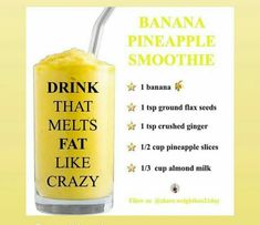 Banana Pineapple Smoothie, Weight Smoothies, Pineapple Banana Smoothie, Fruit Smoothie Recipes Healthy, Easy Healthy Smoothies, Smoothie Recipes Healthy Breakfast, Beyond Imagination, Smoothie Drink Recipes, Healthy Drinks Smoothies