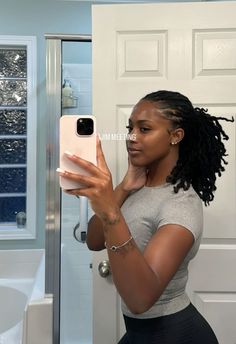 Simple Loc Updo Styles, Color On Locs Black Women, Tips For Starter Locs, Styled Dreads Black Women, Cute Simple Loc Styles, Dread Braids For Women, Cuban Locs, Loc Girl Aesthetic, Soft Locks Styles