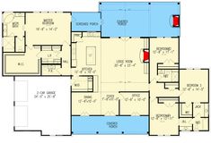 the first floor plan for a home