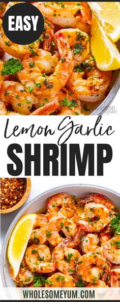 Lemon Garlic Butter Shrimp Simple Garlic Butter, Lemon Shrimp Recipes, Buttered Shrimp Recipe, Cooked Shrimp Recipes, Lemon Garlic Butter Shrimp, Lemon Garlic Shrimp, Shrimp Recipes Healthy, Shrimp Dinner, Garlic Butter Shrimp