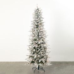 This Christmas tree is lightly dusted with "snow," perfect for ringing in the Holiday season. A lighted pencil tree, it's the perfect size to display in a corner or tight space. At 7.5", it's an ideal height, and the perfect backdrop to display treasured ornaments. Over the last 55 years, Sullivans has become an industry leader in home decorations. Our brand is rooted in tradition while incorporating modernized trends to keep your home looking up to date with timeless style. Here at Sullivans, w Slim Flocked Christmas Tree, Pencil Tree, Flocked Christmas Tree, Christmas Tree Green, Slim Christmas Tree, Stone Plant, Pencil Trees, Cabin Christmas, Pencil Christmas Tree