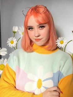 Buy More, SAVE More! Winter Sweet Flower, Friends Makeup, Makeup Colorful, Fox Hair, Arctic Fox Hair Color, Patchwork Sweater, Soft Girl Aesthetic, My Bf, Best Beauty Tips