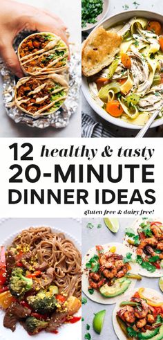 healthy and tasty 20 minute dinner ideas that are easy to make in less than 30 minutes