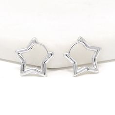 "❤️Wish & Bliss Special Offer❤️ ▪️All Item 10% OFF ▪️Free Shipping Over $35 (USA domestic only) [Sterling Silver Star Huggie Hoop Earring] : Featuring a pair of star shaped huggie hoop earrings. With these baubles, your wardrobe can be unique and trendy. Wish & Bliss jewelry is timeless, you can enjoy every day. Each piece is imbued with our artistic sense, inspiration and passion. Wish yourself or a loved one bliss with meaningful pieces.☻ ♦Sold in Single (ONE earring) or A Pair. ♦[MATE Sterling Silver Star Huggie Earrings Minimalist Style, Silver Star Huggie Earrings For Everyday, Sterling Silver Star Charm Huggie Earrings, Silver Star-shaped Huggie Earrings For Gifts, Minimalist Star-shaped Sterling Silver Huggie Earrings, Star Earrings Silver, Earring Star, Star Hoop Earrings, Aesthetic Earrings