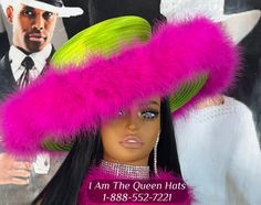 "I Am The Queen Style 407: Where vibrant pink meets regal green. Make this masterpiece yours today!"