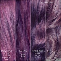 Maroon Hair Color, Purple Red Hair Color, Red Purple Hair, Red Violet Hair, Hair Formulas, Maroon Hair, Shades Of Red Hair, Vampire Blood