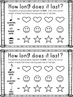 two worksheets showing how long does it last?