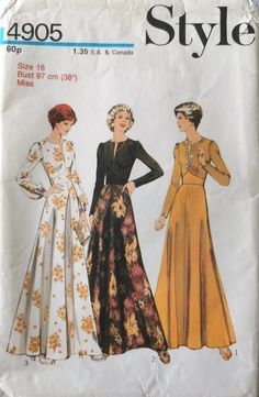 an image of two women in dresses on the cover of a sewing pattern for a dress