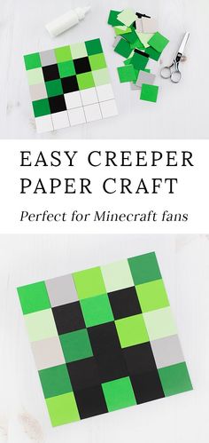 an easy paper craft that is perfect for minecraft fans