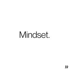 the words mindset written in black on a white background