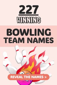 the bowling team names are shown in this poster