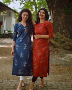 Formal Kurtas For Women, Office Wear Kurta Set For Women, A Line Kurti Designs Latest Cotton, Kurta Patterns For Women Cotton, Full Sleeves Kurti Designs, Ajrakh Kurta Designs, Chudidhar Models For Stitching, Office Outfits Women Indian, Cotton Dress Pattern