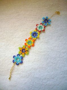 the beaded bracelet is decorated with colorful beads