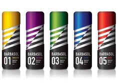 six different types of deodorant are shown in this image, one is multicolored and the other is black