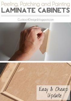 how to paint laminate cabinets with easy step by step instructions